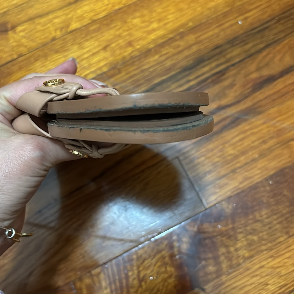Tory Burch Manon Tan Leather Sandals - Picture 8 of 10